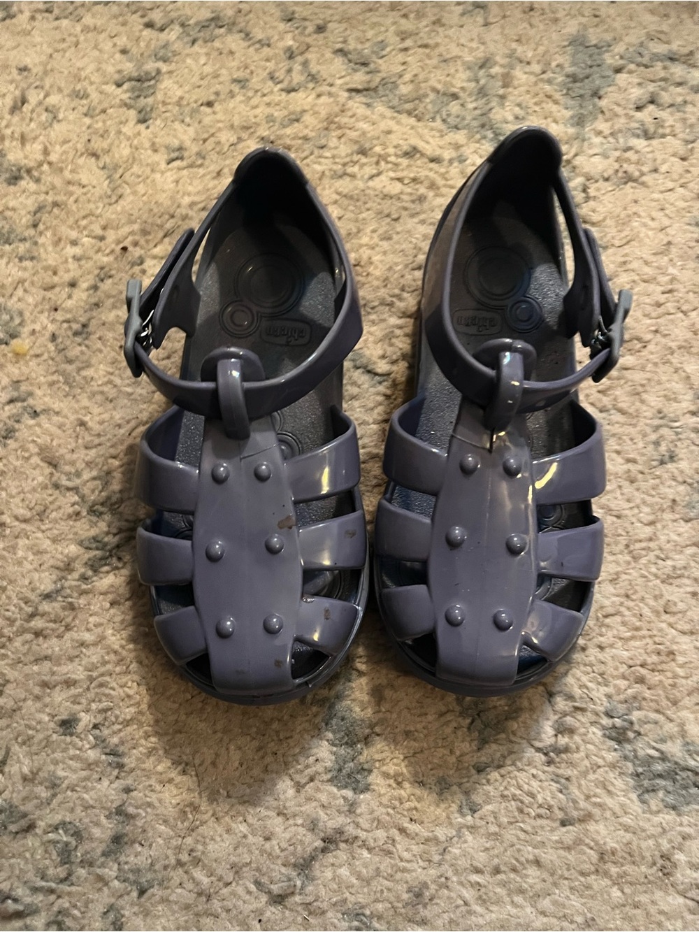 Kids Gray Jelly Sandals